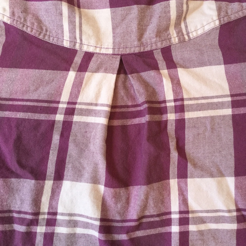 Roxy Purple Plaid Button-up Shirt - Picture 7 of 7